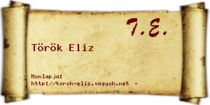 Török Eliz névjegykártya